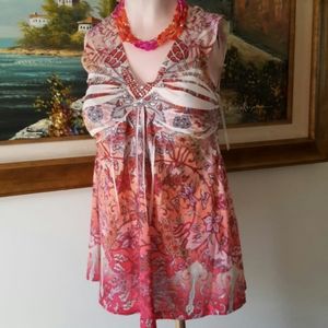 Apt 9 bling V-neck pleated top